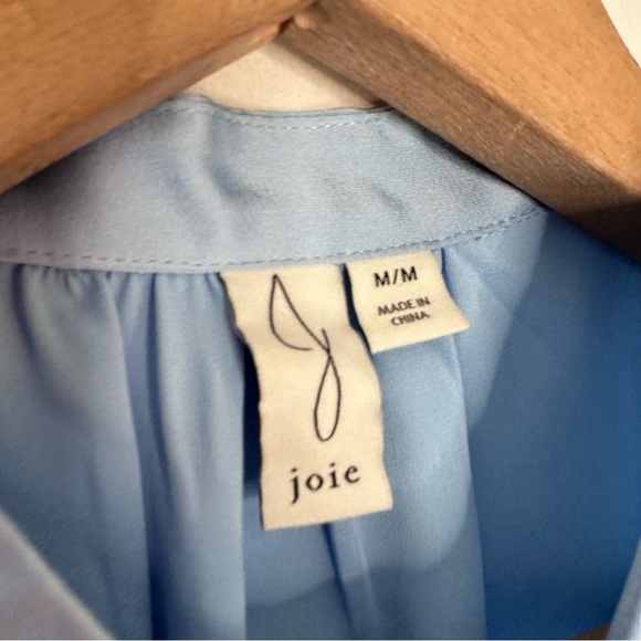 Joie Light Blue Short Sleeve Blouse Size Medium - Picture 7 of 8